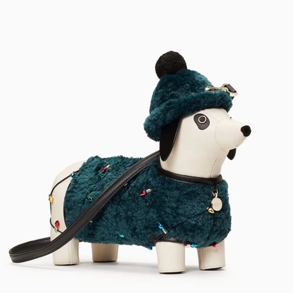 ♠️New Kate Spade Holiday Claude Dachshund Dog Crossbody Bag - Picture 1 of 8